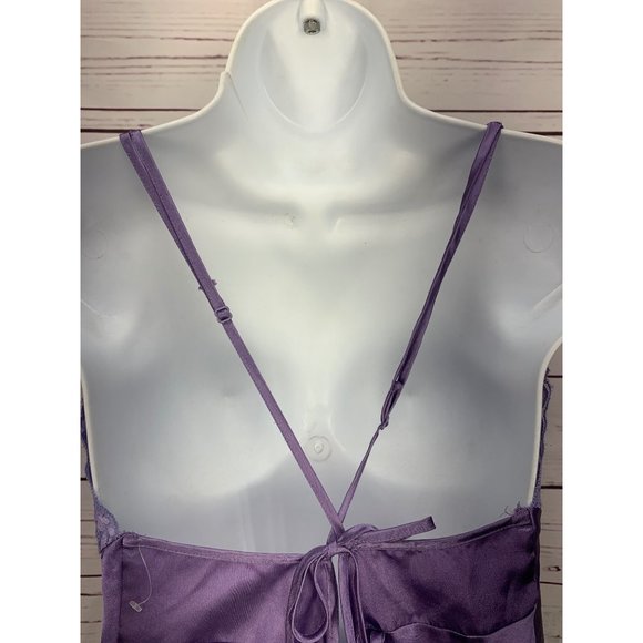 Avon Purple Satin Lace Size 1X Crossback‎ Sleep Top - Picture 4 of 7